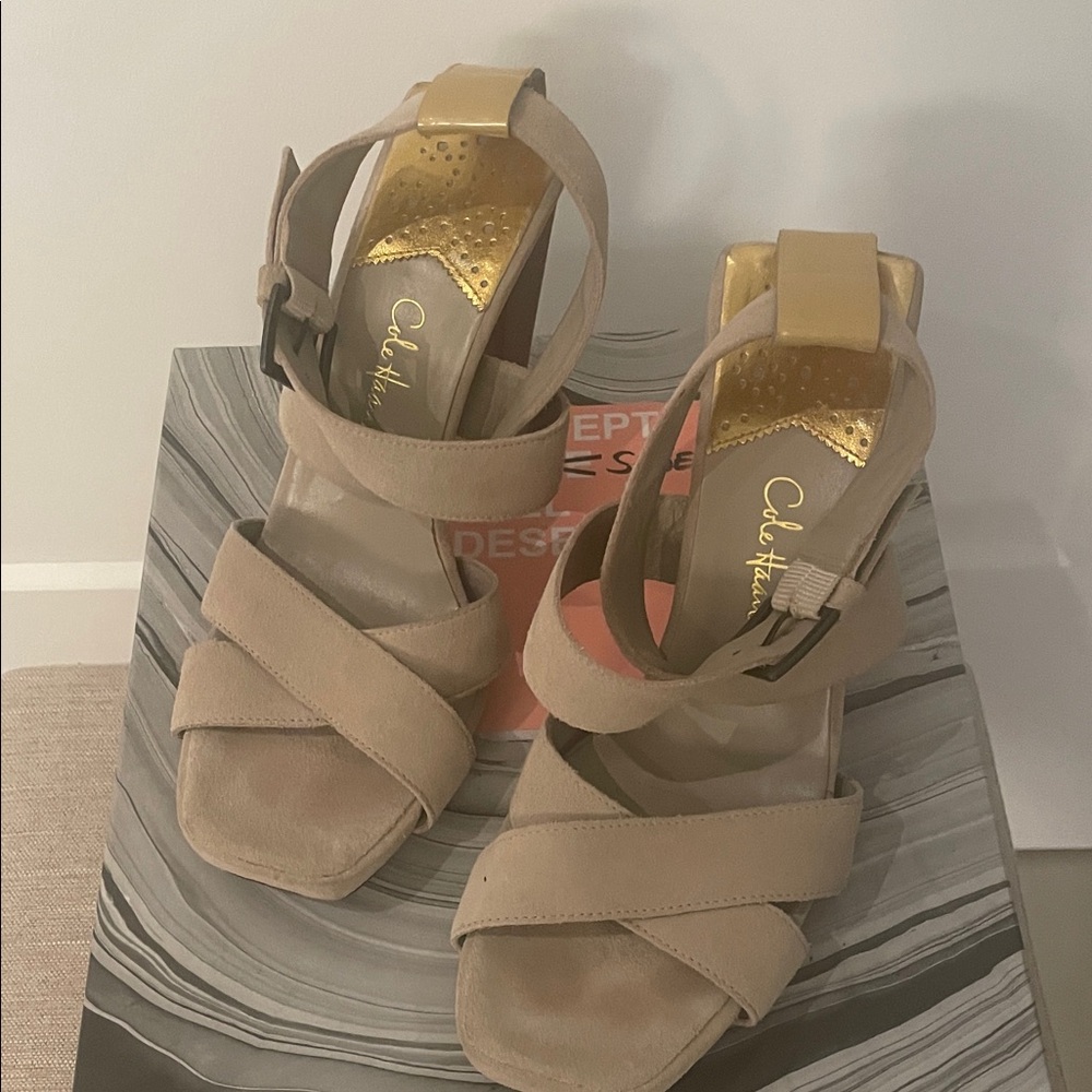 Cole Haan Tan Strappy Sandals